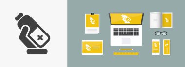 Pil simgesi illüstrasyon