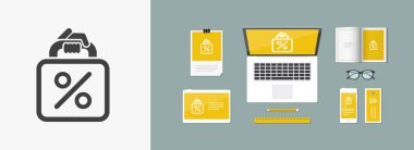 alışveriş basit simgesi