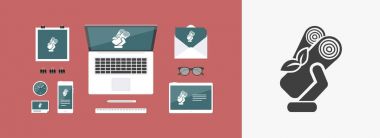 Doğranmış ahşap el simgesi