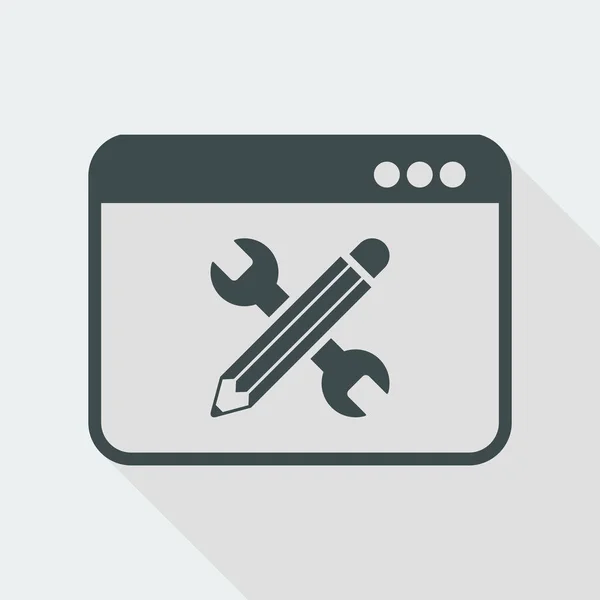 Skiftnyckel och penna ikon — Stock vektor