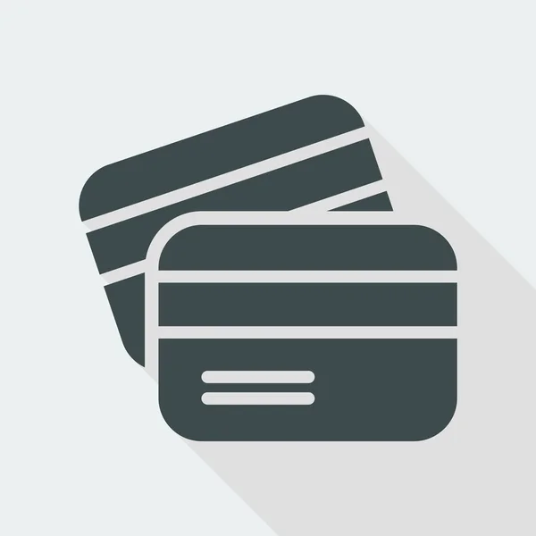 Tarjeta de crédito - Icono de vector mínimo — Vector de stock