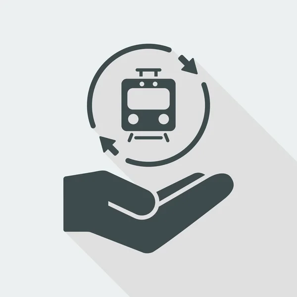 Услуги поездов минимальная современная икона — стоковый вектор