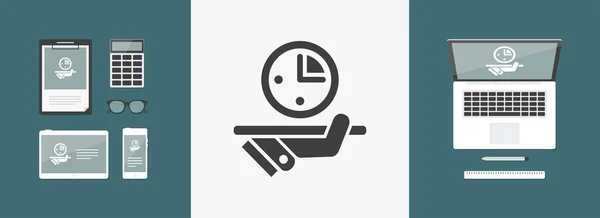 Icono de concepto de tiempo — Vector de stock