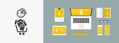 Alışveriş saat simgesini