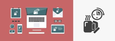 kahve saat simgesini