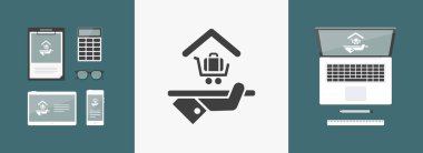 Otel ikonu. Bagaj servisi.