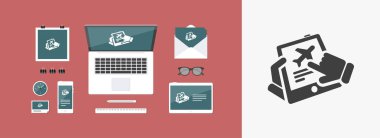 uçak rezervasyon simgesi