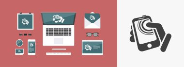 akıllı telefon dokunmatik ekran simgesi