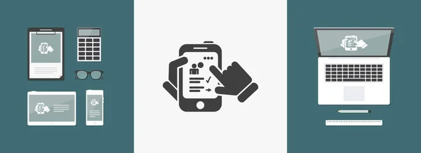 Icône simple smartphone — Image vectorielle