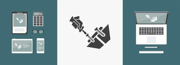 Icono de herramienta de destornillador — Vector de stock