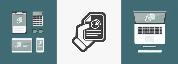 Document timing icon — Stock Vector