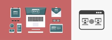 Web transfer düz en az simgesi