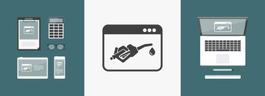 Web yakıt hizmeti simgelerini