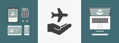 Uçak Hizmetleri - Minimal modern simgesi