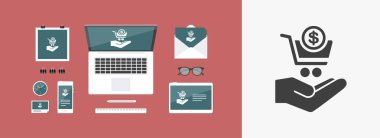 En az modern alışveriş Icon - dolar