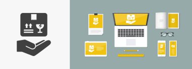 Lojistik paket simgesi