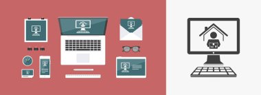 Teslimat Hizmetleri - kurye veya posta simgesi