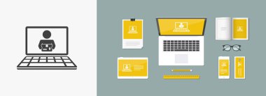 Teslimat Hizmetleri - kurye veya posta simgesi 