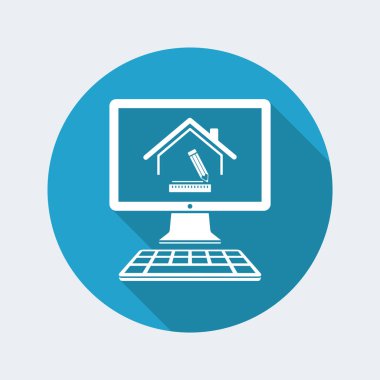 Iç tasarım ev simgesini