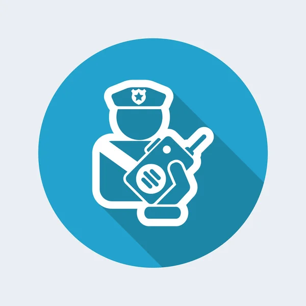 Policeman radio icon — Stock Vector