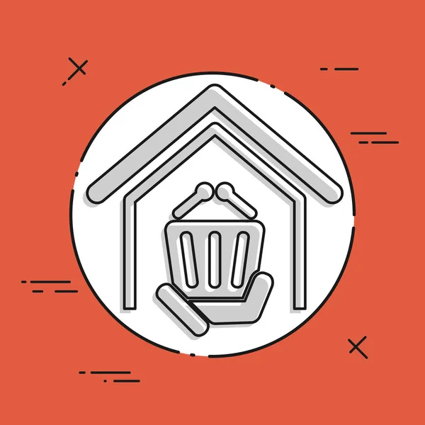 Icono de tienda plana — Vector de stock