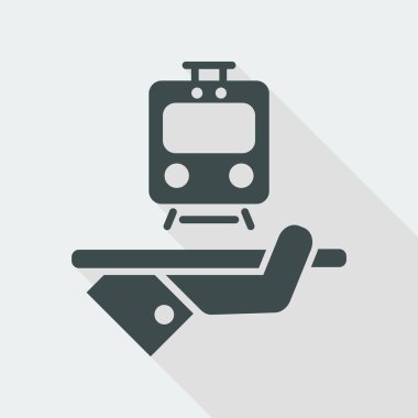Seyahat ikonu. Tren servisi..
