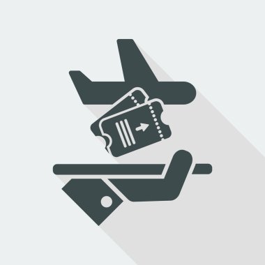 Düz simgesi rezervasyon sinek