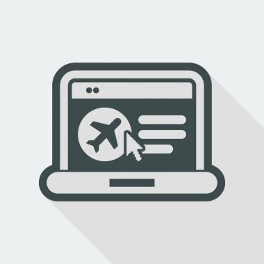 Web uçak rezervasyon simgesi