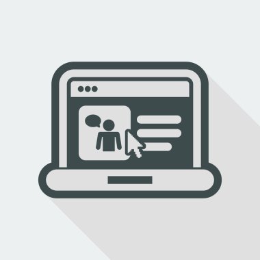 dizüstü bilgisayar basit simgesi