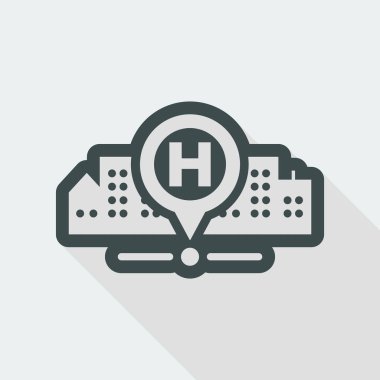 Hastane konumu illüstrasyon 