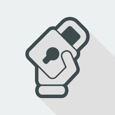 asma kilit işareti simgesi