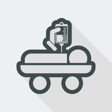 Hastane sedye simgesi