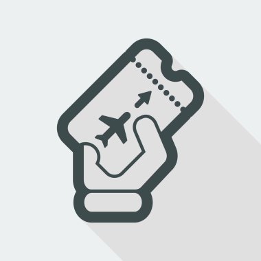 Uçak bileti web simgesi