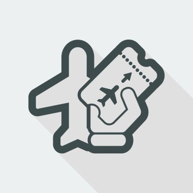 Uçak bileti web simgesi