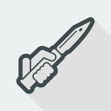 Bıçak düz simgesi