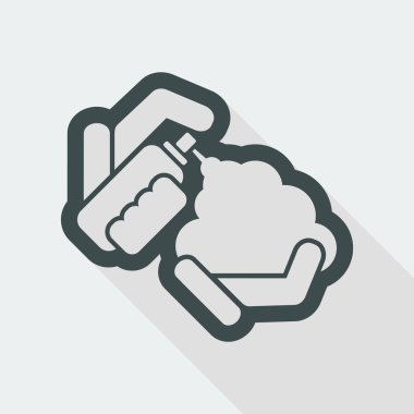 Köpük şişeye el simgesi