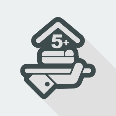 Otel ikonu. Beş kişilik bir oda..