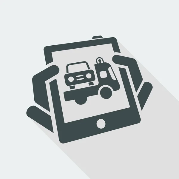 Pictogram van de services van auto bijstand — Stockvector