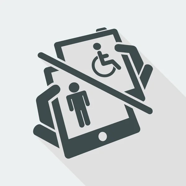 Disabled device icon — Stock Vector