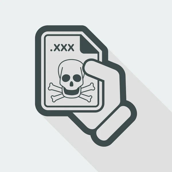 Infected file icon — Stock Vector