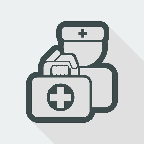 Medical to domicile icon — Stock Vector