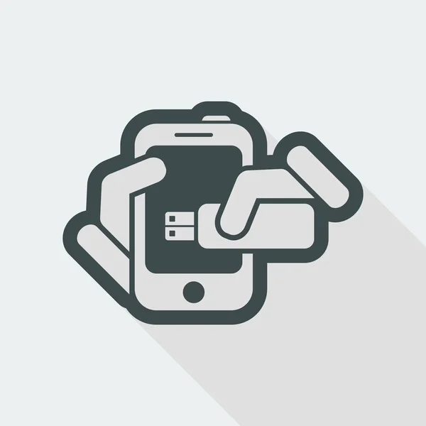 Smartphone einfaches Symbol — Stockvektor