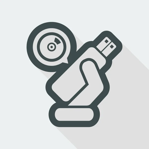 USB software pictogram — Stockvector