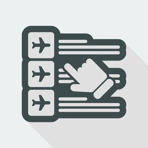 Luchtvaartmaatschappij boeking pictogram — Stockvector
