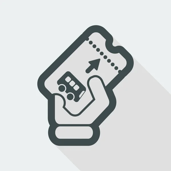 Bus ticket icon — Stock Vector