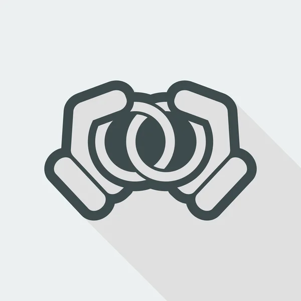 Unione anelli icona — Vettoriale Stock