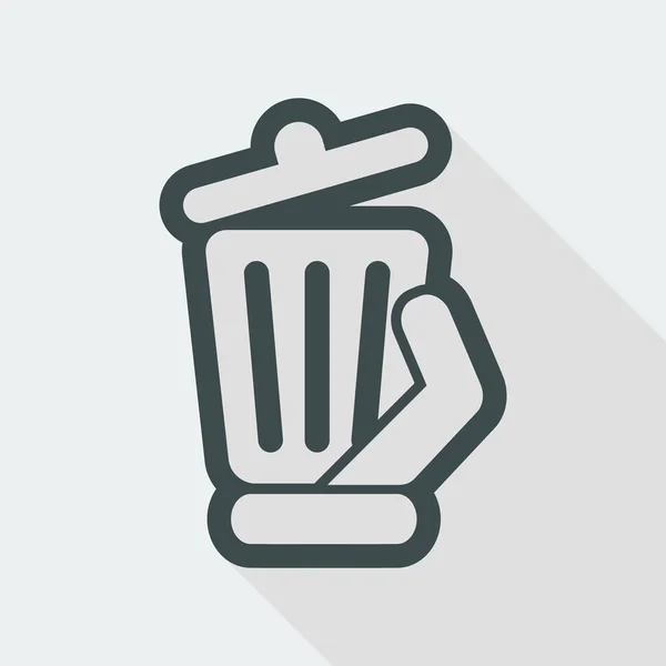 Basura icono web — Vector de stock