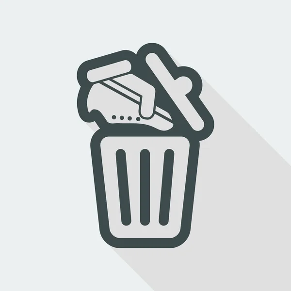 Ícone de lixo web — Vetor de Stock