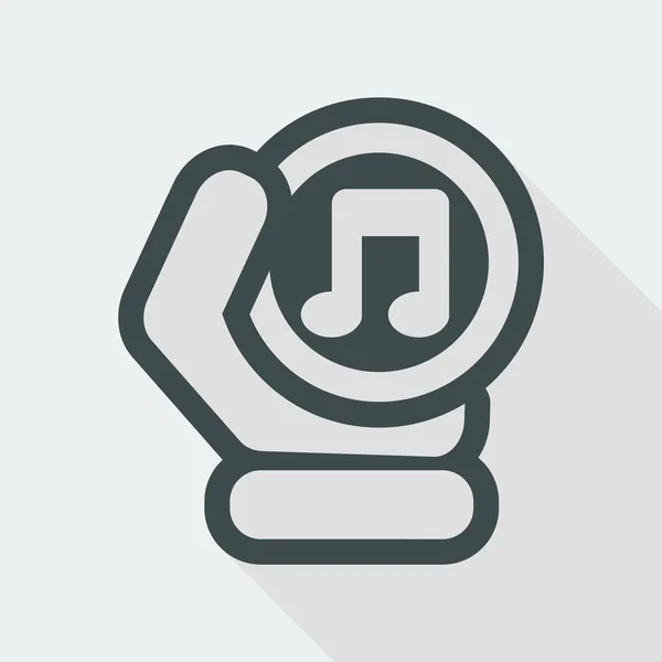 Icono de la nota musical — Stockvector