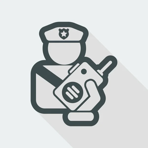 Policeman flat icon — Stock Vector